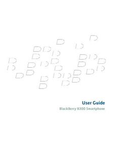 Blackberry Curve 8300 manual. Smartphone Instructions.